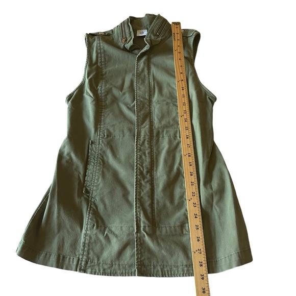 Cabi long vest jacket women's  sz small olive  army green festival militarycore - Picture 6 of 14